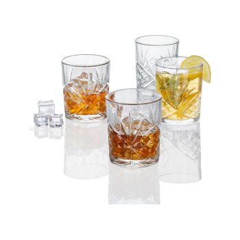 ERNESTO® Whiskey- /Longdrinkgläser, 4er-Set (Whiskeyglas) - B-Ware neuwertig