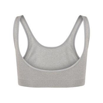 Reebok Damen Sport-Bustier mit herausnehmbarer Brustpolsterung (grau, L) - B-Ware neuwertig