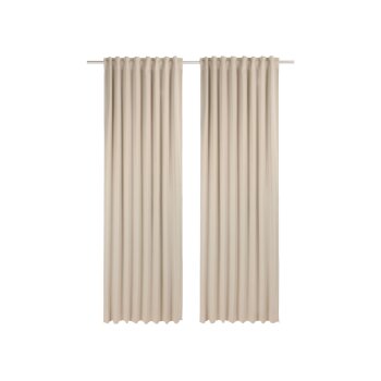 LIVARNO home Blackout-Vorhangschal-Set, 135 x 254 cm, 2-teilig (creme) - B-Ware neuwertig