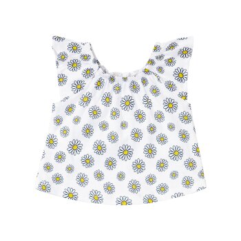 lupilu® Baby Mädchen Sommerset, 3-teilig, aus reiner Bio-Baumwolle (weiß/gelb/navy, 86/92) - B-Ware neuwertig