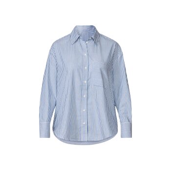 esmara® Damen Bluse mit Kentkragen, reine Baumwolle -...