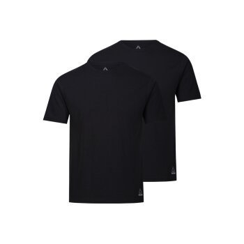 Reebok Herren T-Shirts, 2 Stück, mit Baumwoll (schwarz, L) - B-Ware neuwertig