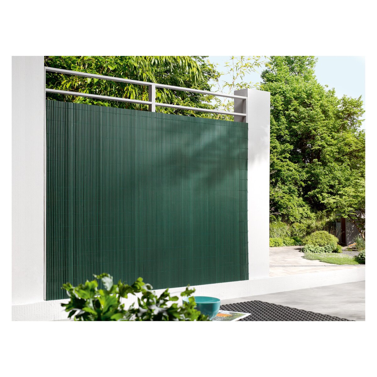 LIVARNO home Sichtschutzmatte, mit Bambusoptik, 200 x 150 cm - B-