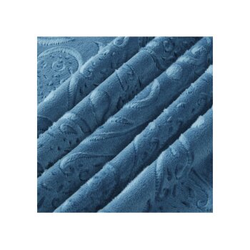 LIVARNO home Plüschbettwäsche, 220 x 240 cm, 70 x 90 cm, blau - B-Ware sehr gut