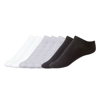 esmara® Damen Sneakersocken, 7 Paar, mit Bio-Baumwolle (weiß/grau/schwarz, 35-38) - B-Ware neuwertig