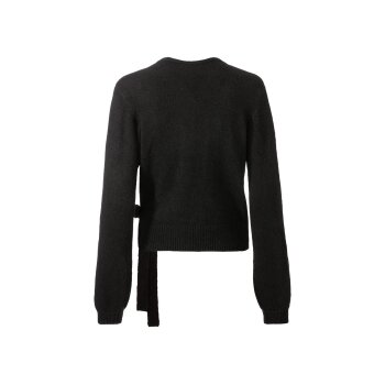 esmara® Damen Wickel-Cardigan mit V-Ausschnitt (schwarz, M(40/42)) - B-Ware neuwertig