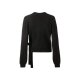 esmara® Damen Wickel-Cardigan mit V-Ausschnitt (schwarz, M(40/42)) - B-Ware neuwertig
