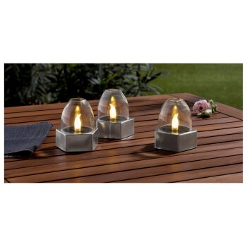 LIVARNO home LED Solarleuchten / Tischleuchten, 3 Stück (Solar LED Lampe 3er Set) - B-Ware neuwertig