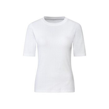 esmara® Damen T-Shirt in modischer Ripp-Qualität - B-Ware