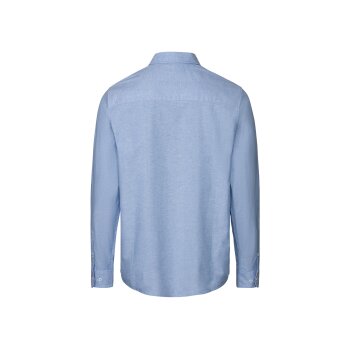 LIVERGY® Herren Freizeithemd aus reiner Baumwolle (blau, M (39/40)) - B-Ware neuwertig