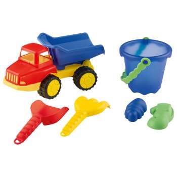 Sandspielzeug, mit blauem Eimer - B-Ware neuwertig