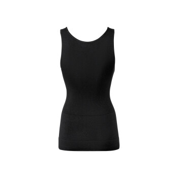 esmara® Damen Soft-Shaping-Hemd, seamless (schwarz, XL(48/50)) - B-Ware neuwertig
