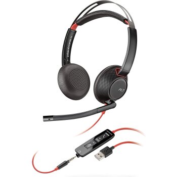 Poly Headset Blackwire C5220 Stereo Headset, schwarz -...