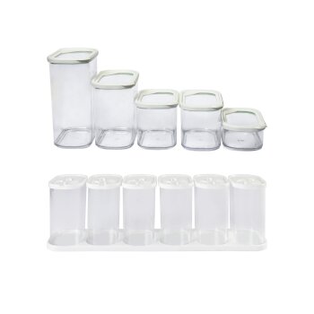 ERNESTO® Vorratsdosen, 5 / 12-teilig, stapelbar - B-Ware