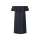 esmara® Damen Kleid mit Carmenausschnitt, reine Baumwolle (navy, S (36/38)) - B-Ware neuwertig