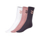 Hummel Herren / Damen Socken, 3 Paar, mit Baumwolle (Damen - weiß/rose/schwarz, 36-40) - B-Ware neuwertig