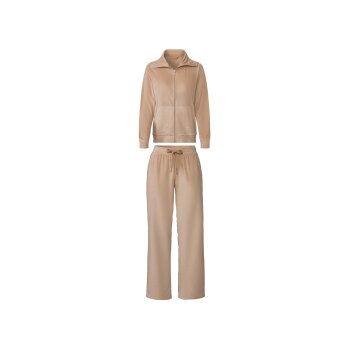 esmara® Damen-Nicki-Anzug, 2-teilig, mit Stehkragen (beige, S(36/38)) - B-Ware sehr gut