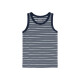 lupilu® Kleinkinder Jungen Unterhemd, 3 Stück, aus reiner Baumwolle (Streifen navy/grau, 86/92) - B-Ware sehr gut