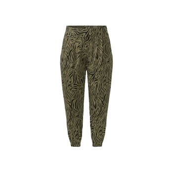 esmara® Damen Sommerhose in modischer 7/8-Länge (grün/gemustert, XL(48/50)) - B-Ware neuwertig