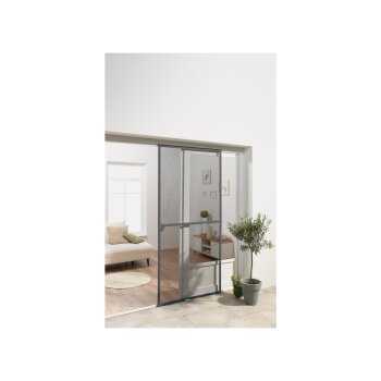 LIVARNO home Alu-Insektenschutz-Schiebetür, 120 x 240 cm (anthrazit) - B-Ware sehr gut