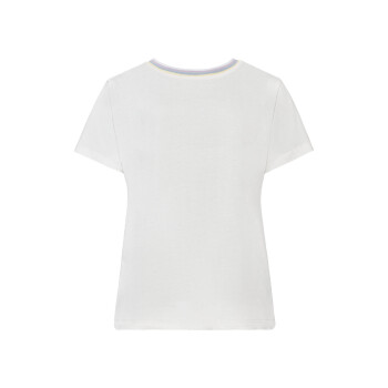 esmara® Damen T-Shirt, leger geschnitten, aus reiner Baumwolle (weiß, L(44/46)) - B-Ware neuwertig
