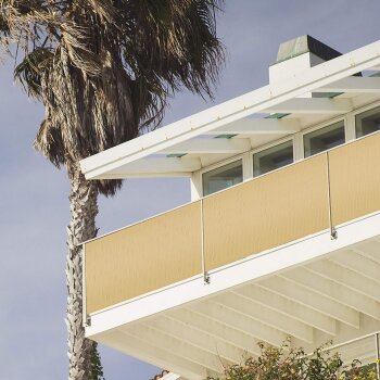 Ribelli® PVC Sichtschutzmatte Sichtschutzzaun Sichtschutz Zaun Balkon Windschutz, 140 x 500 cm, Bambus - B-Ware gut