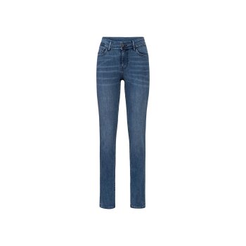 esmara® Damen Jeans, Straight Fit, mit normaler Leibhöhe (blau/kurz, 34) - B-Ware neuwertig