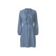 esmara® Damen Kleid mit Tunikakragen (blau, 40) - B-Ware neuwertig