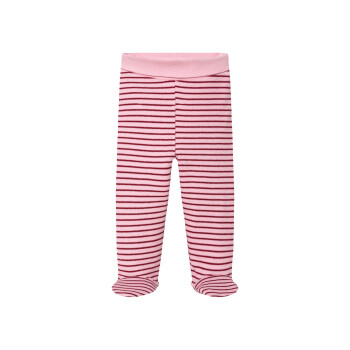 lupilu® Baby Mädchen Jogginghosen, 3 Stück, mit Bio-Baumwolle (Streifen/weiß/lila, 62/68) - B-Ware sehr gut