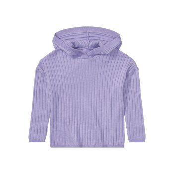 lupilu® Kleinkinder Mädchen Gerippter Pullover mit Kapuze (lila, 110/116) - B-Ware neuwertig