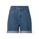 esmara® Damen Jeansshorts, mit Krempeloptik am Beinabschluss (blau, 44) - B-Ware neuwertig