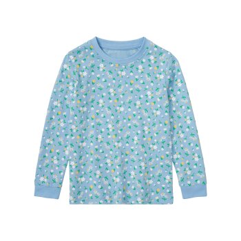 lupilu® Kleinkinder Pyjama, lang, mit Bio-Baumwolle (blau gemustert, 122/128) - B-Ware sehr gut