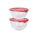 Pyrex® Daily Schüsseln mit Deckel, 2er Set, aus Borosilikatglas - B-Ware neuwertig