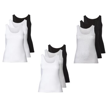 esmara® Damen Achselhemden, 3 Stück, mit hohem...