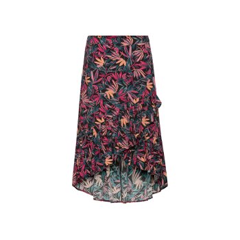 esmara® Damen Maxirock, in modischer Wickeloptik (gemustert, 46) - B-Ware neuwertig