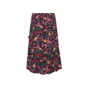 esmara® Damen Maxirock, in modischer Wickeloptik (gemustert, 46) - B-Ware neuwertig