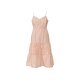 esmara® Damen Midi-Kleid, sommerlich leicht, mit Lochstickerei (rosa/Spaghetti, 42) - B-Ware neuwertig