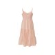 esmara® Damen Midi-Kleid, sommerlich leicht, mit Lochstickerei (rosa/Spaghetti, 42) - B-Ware neuwertig