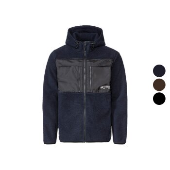 LIVERGY® Herren Fleecejacke, mit Kapuze, wärmend...