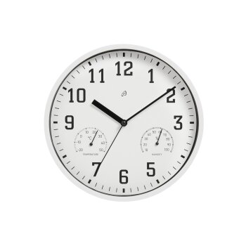 AURIOL® Wanduhr mit Thermo- und Hygrometer (Weiß) - B-Ware neuwertig