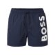 BOSS Herren Badeshorts mit Logo-Print (Blau, L) - B-Ware neuwertig