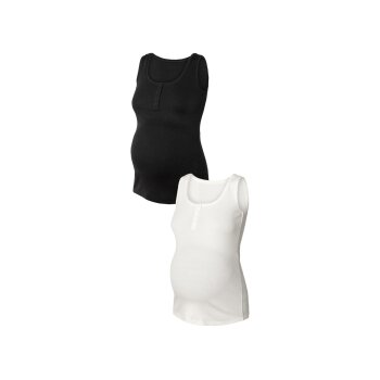 esmara® Damen Umstands-Ripptops, 2 Stück, mit...