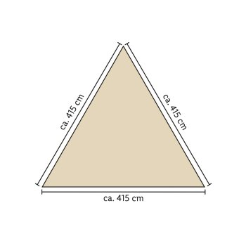 LIVARNO home Sonnensegel, witterungsbeständig (dreieckig/beige) - B-Ware neuwertig