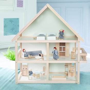roba Puppenhaus, Puppenvilla inkl. Möbel und Puppen,...