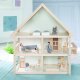 roba Puppenhaus, Puppenvilla inkl. Möbel und Puppen, Holz natur - B-Ware Transportschaden Kosmetisch