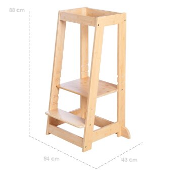 roba Lernturm, aus Bambus-Holz, bis 80 kg belastbar - B-Ware neuwertig