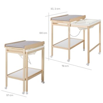 roba Bade-Wickel-Kombi Baby Pool bicolor inkl. Wickelauflage - B-Ware sehr gut