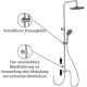 WENKO Watersaving Duschsystem, 22,5 x 75-120 cm, chrom - B-Ware sehr gut