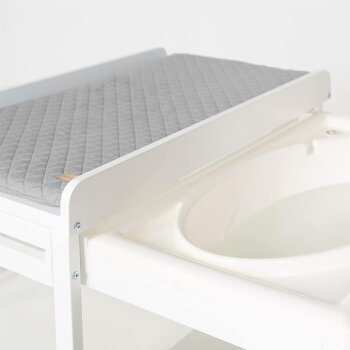 roba Bade-Wickel-Kombination + Wickelauflage, weiß/grau - B-Ware sehr gut