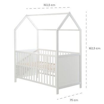 roba Kombi-Kinderbett, 3-fach verstellbar, 70 x 140 cm, weiß - B-Ware neuwertig